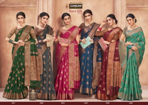 Sangam Aura Silk 2 Ethnic Wear Cotton Silk Designer Saree Collection 